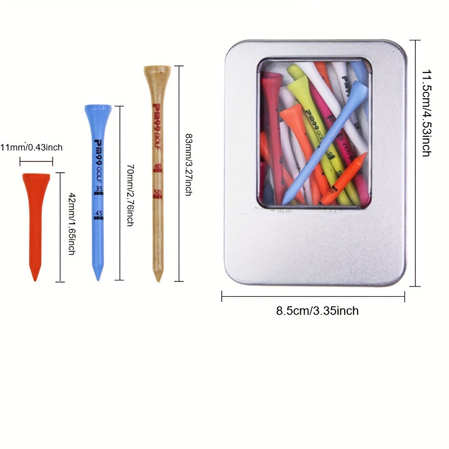 Maple Wood Golf Tee Set 70mm
