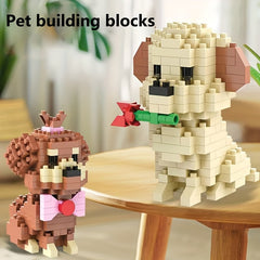 DIY Dog Building Blocks Toy Puppy Model Desktop Decoration Gift for Children