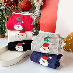 5 Pairs Christmas Print Socks Women's Stockings