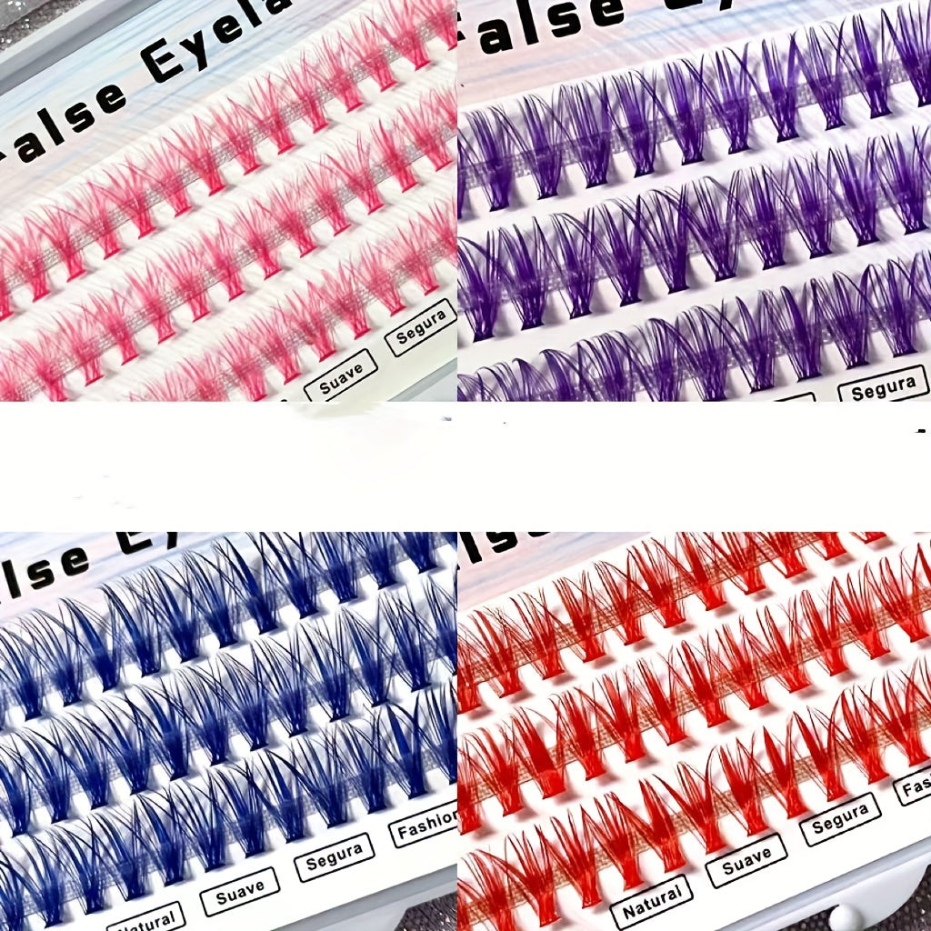 Colorful Lash Clusters 180 Pcs 12mm 30D Curl DIY Eyelash Extensions
