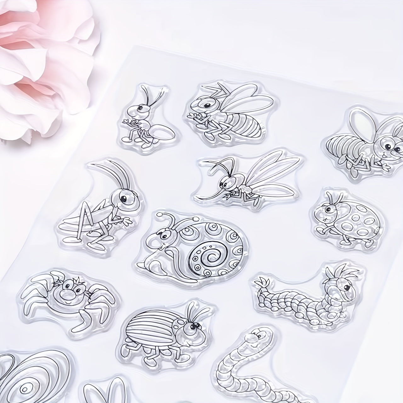Ant Snail Bee Insect Clear Stamp DIY Scrapbooking Album Crafts