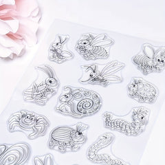 Ant Snail Bee Insect Clear Stamp DIY Scrapbooking Album Crafts