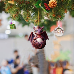 Dragon Egg Pendant Car Rearview Mirror Pendant Acrylic Christmas Tree Ornament