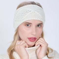 Knitted Headband Women Winter Boho Classic Cable Bow Turban Headband