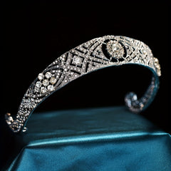 Bridal Rhinestone Silvery Headband Queen Princess Crown Head Jewelry Alloy Tiara