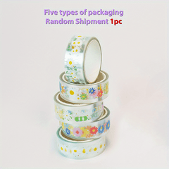 Adhesive Tape Transparent Flower Daisy Pattern Decorative Sticker Clear Tape