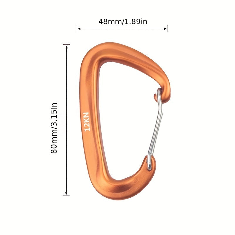 6pcs 12KN Heavy Duty Carabiner Clips Aluminum for Camping Hammock Keychain
