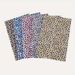 5 Pcs 9.8 X 9.8 Leopard Print Fabric Animal Quilting Cotton Patchwork