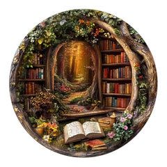 Enchanted Treehouse Library Wooden Jigsaw Puzzle