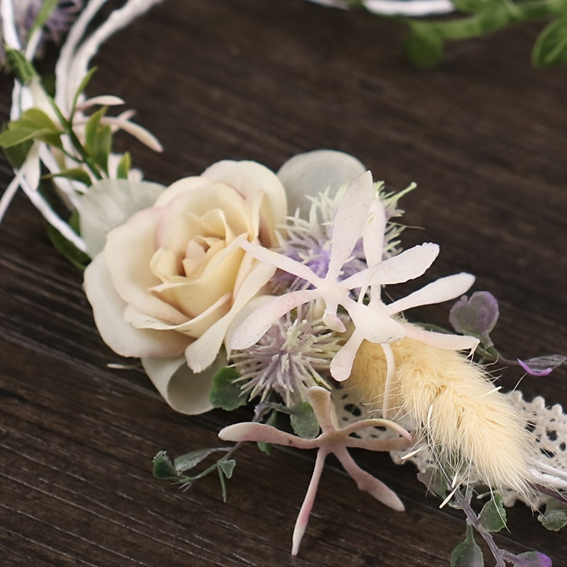 Flower Leaf Headband Tiara Bride Wedding Hair Accessories