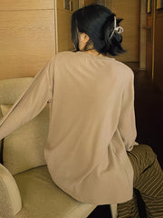 Striped Print Pajama Set Long Sleeve Crew Neck Top & Pants
