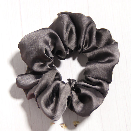 Solid Silk Scrunchies For Women Girls Soft Hair Ties