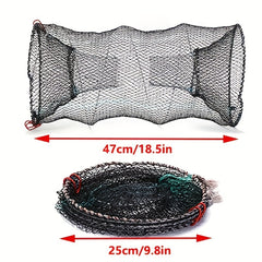 2 Pack Collapsible Bait Traps for Fishing - Portable Minnow, Crab