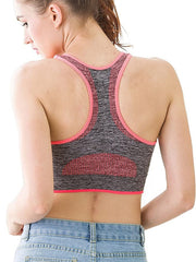Racerback Zipper Sports Bra Breathable Comfort Push Up Tank Intimates