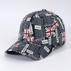British Flag Graffiti Baseball Cap Unisex Sun Hat Adjustable Lightweight Dad Hat