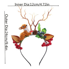 Christmas Elk Headdress Hair Hoop for Girls