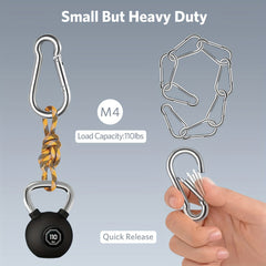 Stainless Steel Spring Clip 3 Pack Heavy Duty Key Swing Camping Fishing