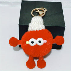 Cartoon Doll Key Chain Plush Ball Key Ring Pendant Car Ornament Bag Pendant