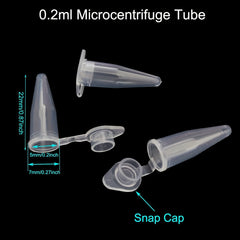 100pcs Microcentrifuge Tubes 0.2ml 0.5ml 1.5ml Snap Cap Test Tubes