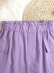 Girls Casual Cotton Skirts with Pockets