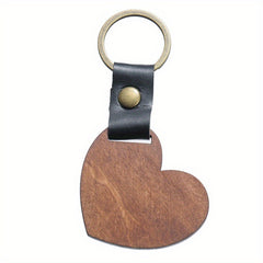 Boys' Creative Wooden Leather Bag Pendant DIY Fun Style