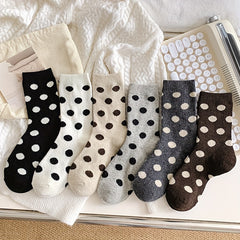 Men's Polka Dot Crew Socks Breathable Comfy Unisex Outdoor All Seasons