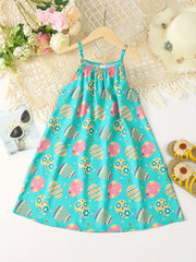 Toddler Girls Egg Graphic Princess Cami Dress For Party
