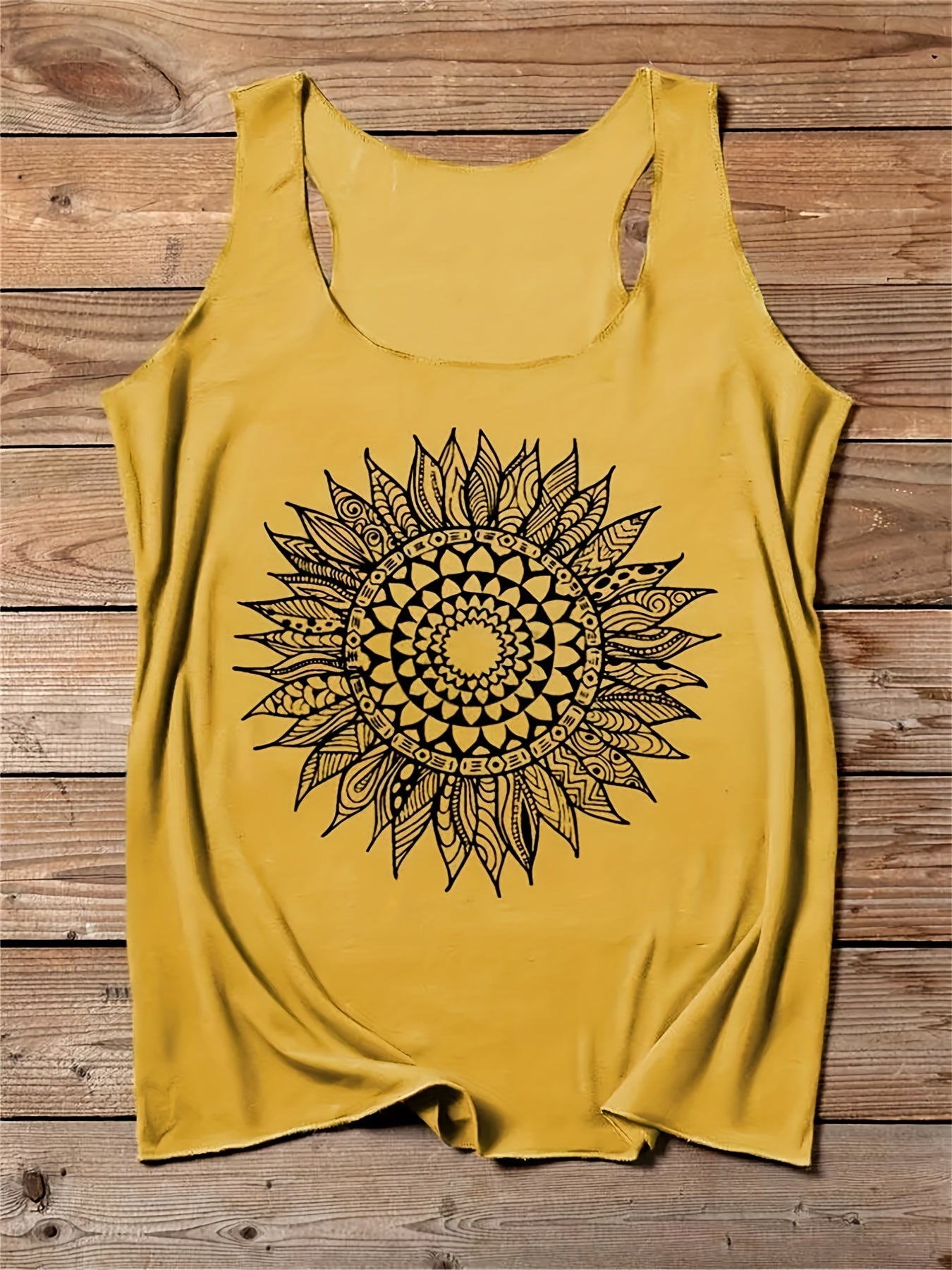 Floral Print Sleeveless Tank Top for Summer