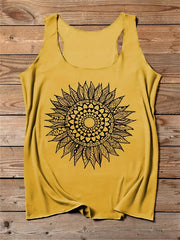 Floral Print Sleeveless Tank Top for Summer