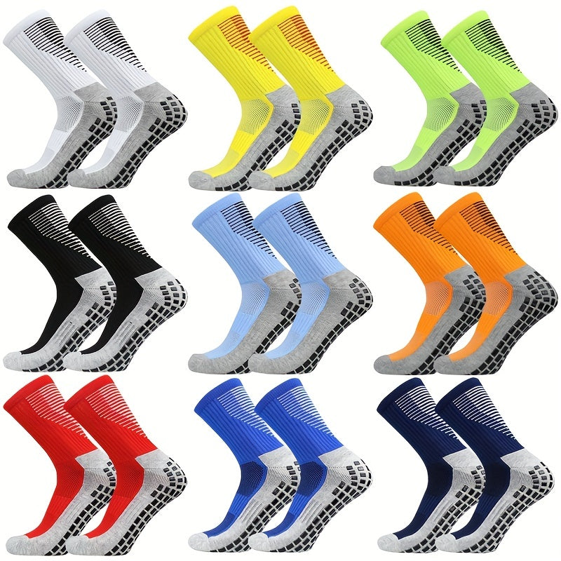 Non-slip Athletic Socks w/ Silicone Bottom for Football