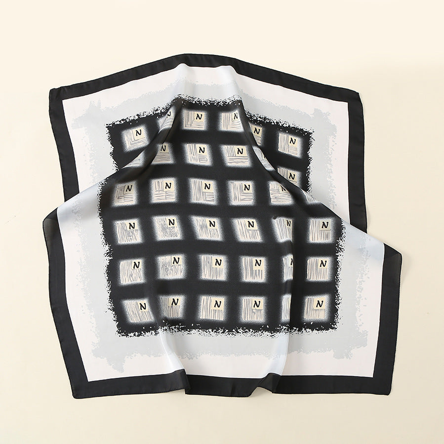 Silk Feeling Head Scarf for Women Lightweight Square Bandanas