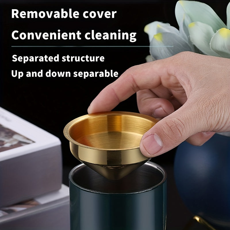 Stainless Steel Car Ashtray Mini Trash Can Anti-dust Anti-drop