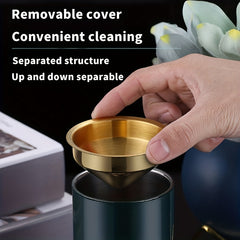 Stainless Steel Car Ashtray Mini Trash Can Anti-dust Anti-drop