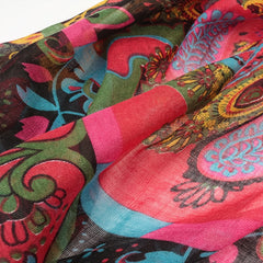 Large Scarf For Women Lightweight & Soft Print Wrap Travel Beach