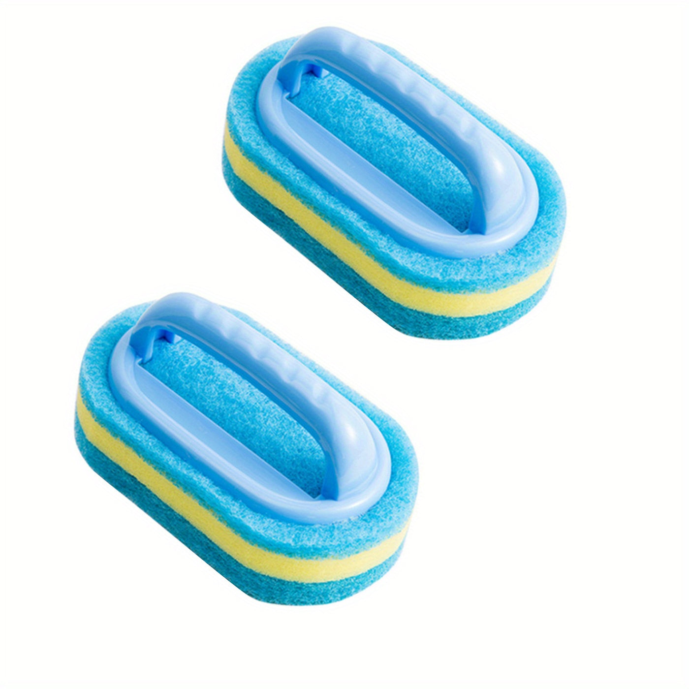 2pcs Handled Bathtub Scrubber Sponge Brush Soft Magic Sponge Eraser