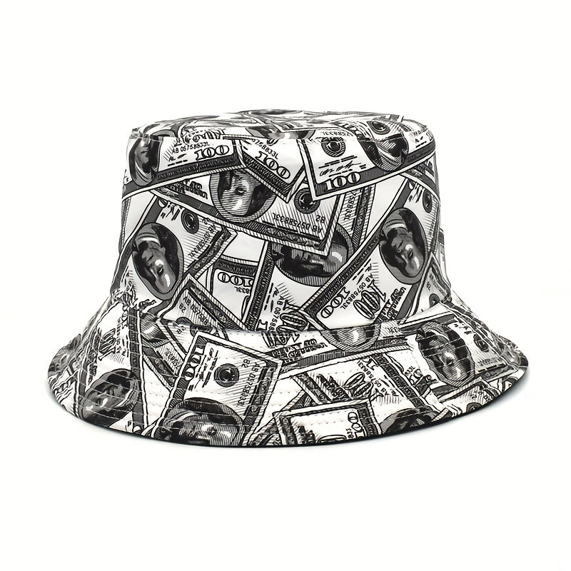Dollars Print Bucket Hat Unisex Lightweight Sunscreen Basin Hat