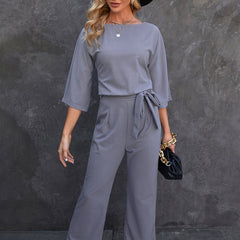 Casual Dolman Sleeve Wide Leg Jumpsuit