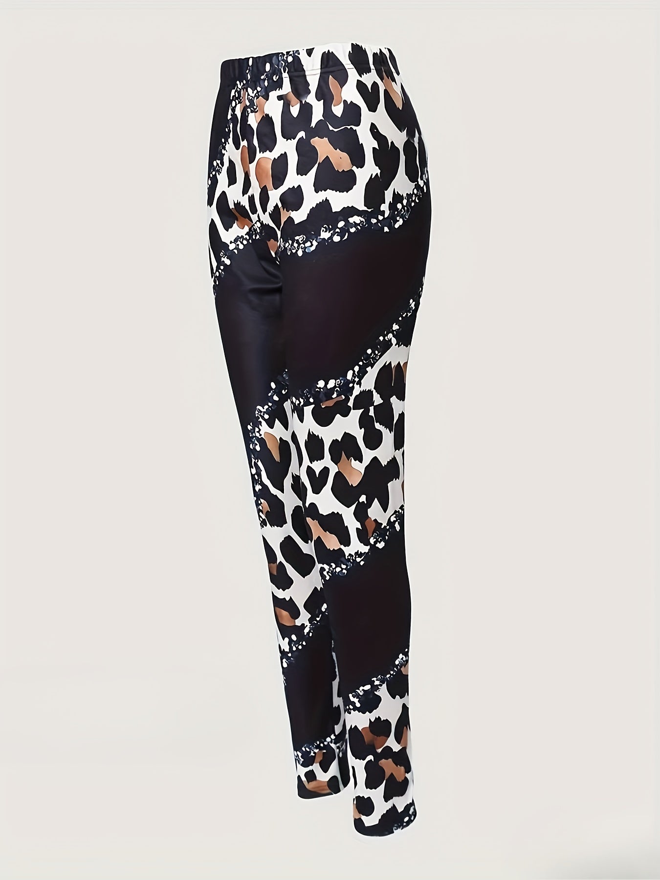 Colorblock Leopard High Rise Skinny Leggings