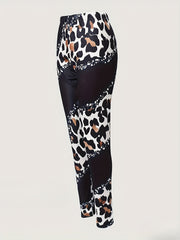 Colorblock Leopard High Rise Skinny Leggings