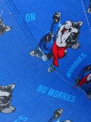 4pcs Boy's Boxer Briefs Cartoon Animal Letter Print Elastic Waist Shorts