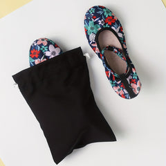 Women's Flower Flat Shoes Casual Dancing Lightweight Portable