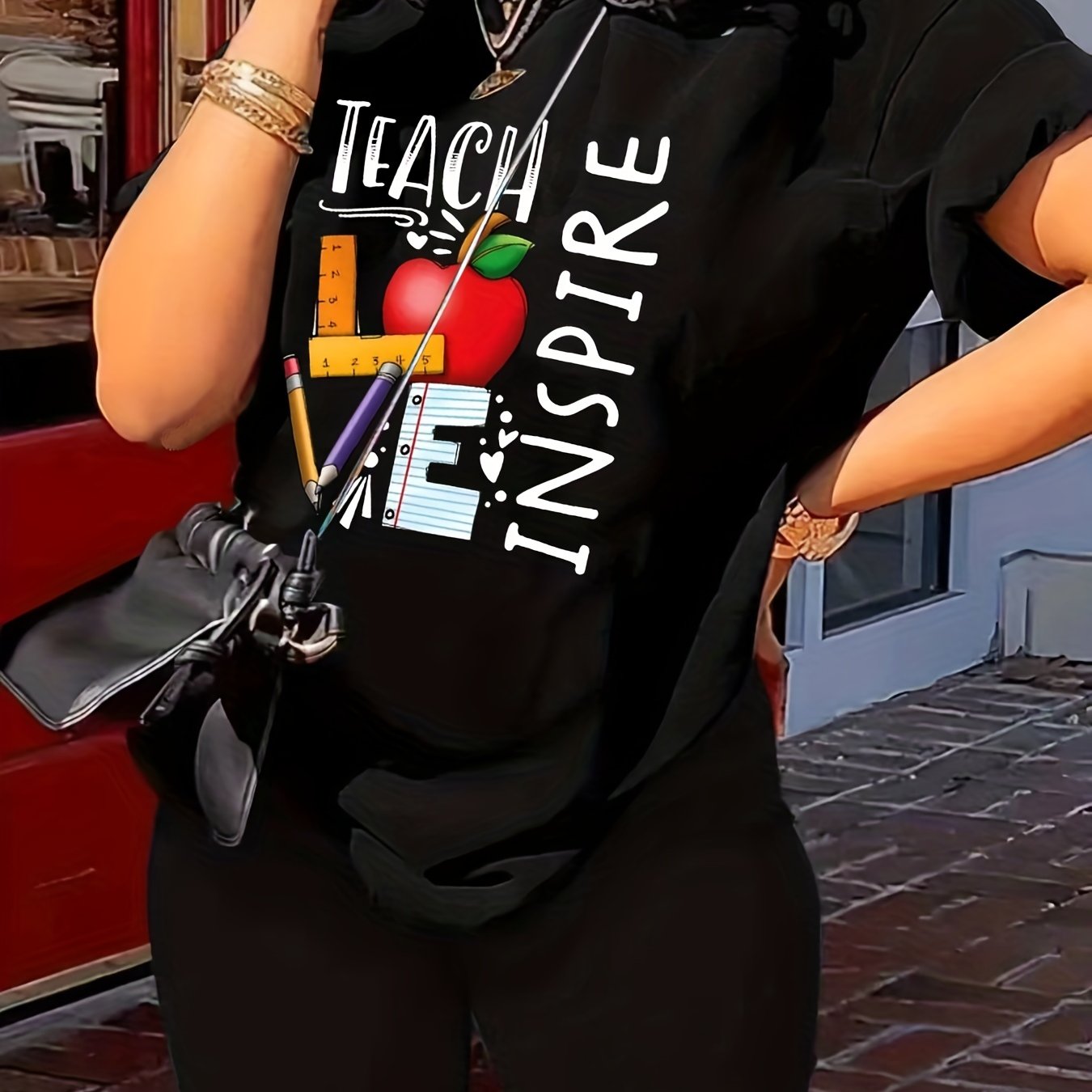 Casual Graphic Tee & Shorts Set