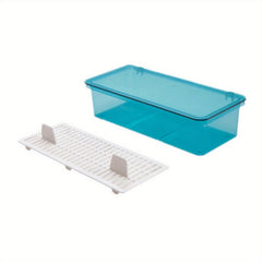 Transparent Chopstick Holder Kitchen Storage Box Plastic Drain Fridge Box