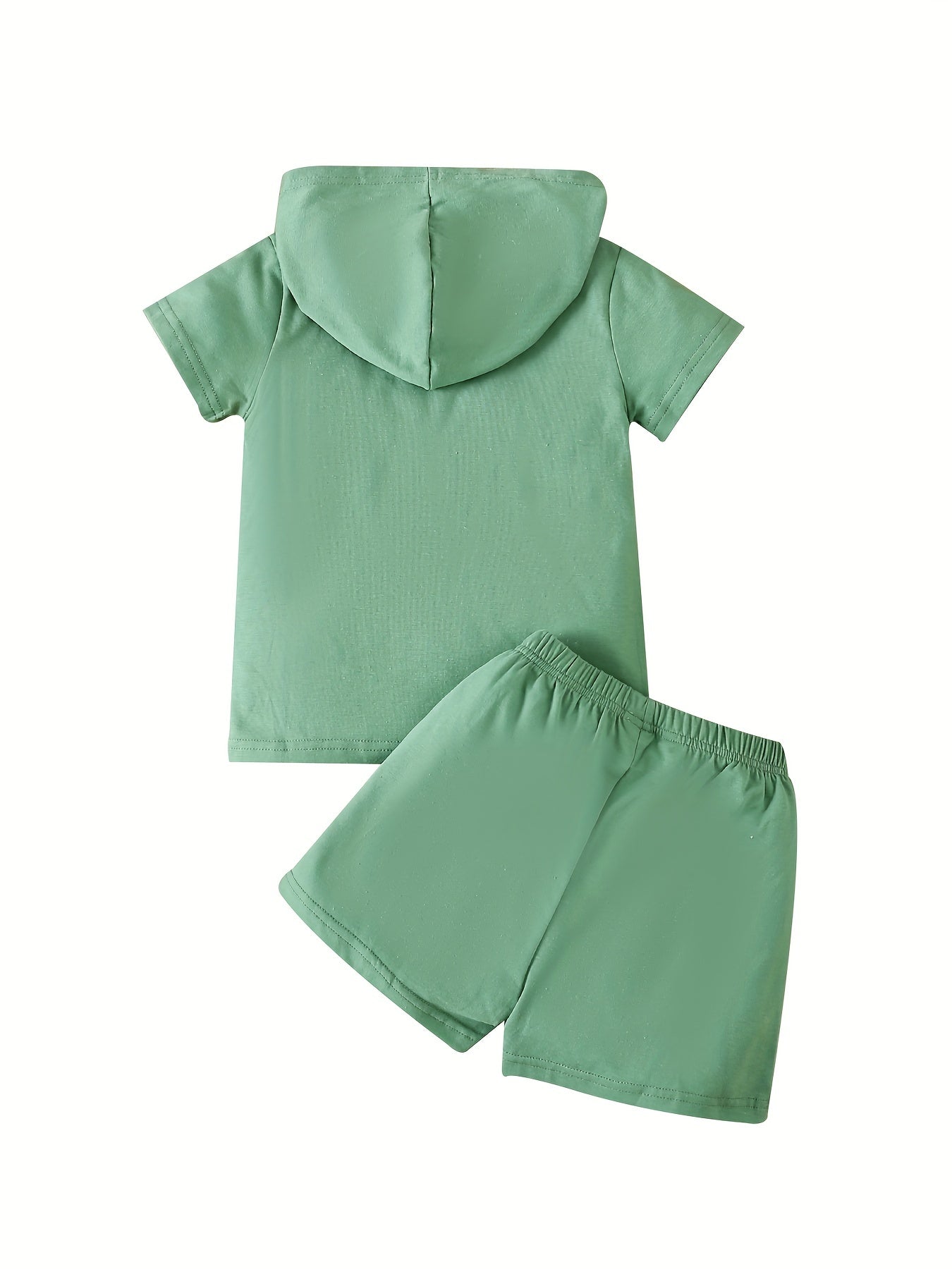 Boys Print Hooded T Shirt And Shorts Set for Kids
