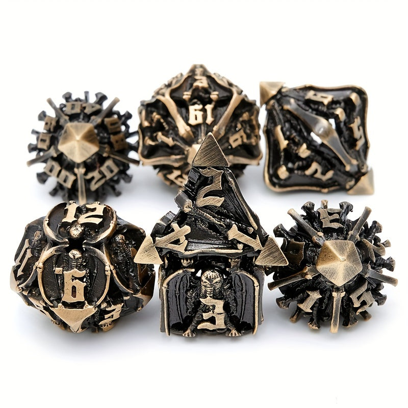 Metal Dice Squid Monster Hand Punk Halloween 7 Hollow Polyhedral Dice