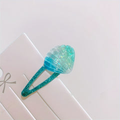 Transp Mermaid Hair Clip Star Shell Side Clip