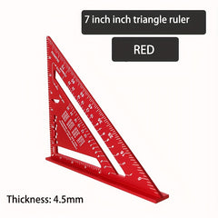 7Inch Triangle Ruler Aluminium Carpenter Set Square Angle Woodworking Tools