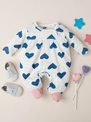 Baby Girls Heat Graphic Footed Romper Home Wear Pajamas Jumpsuit