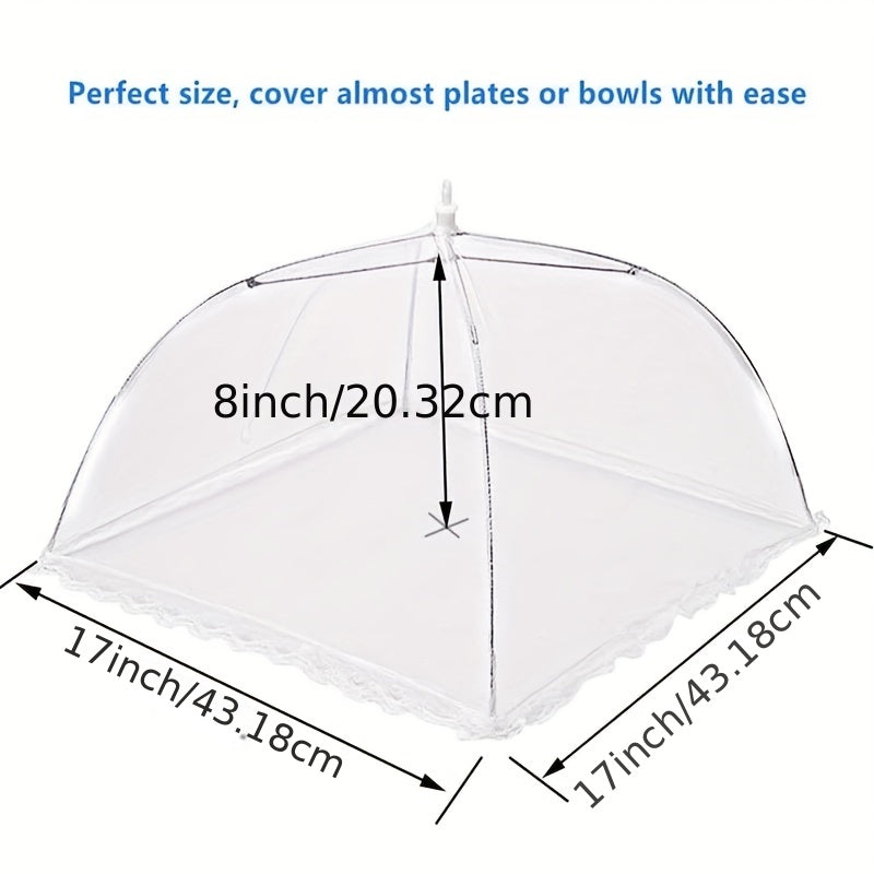 6pcs Large Outdoor Food Cover Mesh Screen Tents Umbrella Fly Food Covers