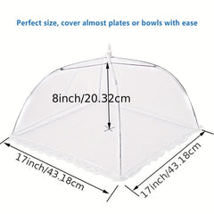 6pcs Large Outdoor Food Cover Mesh Screen Tents Umbrella Fly Food Covers
